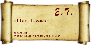 Eller Tivadar névjegykártya