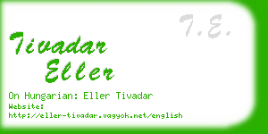 tivadar eller business card